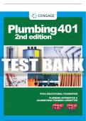 Test Bank For Plumbing 401 - 2nd - 2020 All Chapters - 9781337391832