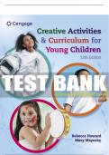 Test Bank For Creative Activities and Curriculum for Young Children - 12th - 2023 All Chapters - 9780357630648