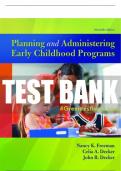 Test Bank For Planning and Administering Early Childhood Programs 11th Edition All Chapters - 9780134029177
