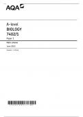 AQA A LEVEL BIOLOGY PAPER 1 JUNE 2023 MARK SCHEME (7402/1)