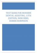 Test Bank for Modern Dental Assisting, 13th Edition, Doni Bird, Debbie Robinson