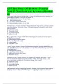 ASE Test Prep - A5 Brakes - Practice Test #1 Questions and Answers (Graded A)