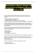 Hockenberry Wong's Chapter 01 Perspectives of Pediatric Nursing Exam @ 2023