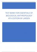 Test Bank for Essentials of Biological Anthropology 4th Edition 2024 latest update  by Larsen.pdf