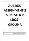 Aue2602 Assignment 2 Semester Group A (Quicksand Ltd) (2023)