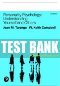 Test Bank For Personality Psychology: Understanding Yourself and Others 2nd Edition All Chapters - 9780137495450