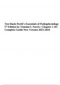 Test Bank Porth’s Essentials of Pathophysiology 5th Edition By Tommie L Norris | Chapter 1-28 | Complete Guide 2023-2024