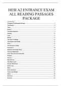 HESI A2 ENTRANCE EXAM ALL READING PASSAGES PACKAGE