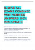 IL MPJE ALL  EXAMS COMBINED  WITH VERIFIED  ANSWERS 100%  2023 UPDATE