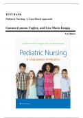 Test Bank - Pediatric Nursing: A Case-Based Approach, 1st Edition (Tagher, 2020), Chapter 1-34 | All Chapters
