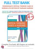 Test Bank For Winningham's Critical Thinking Cases in Nursing 6th Edition By Mariann Harding, Julie Snyder ( 2016-2017 ) / 9780323289610 / Chapter 1-16 / Complete Questions and Answers A+