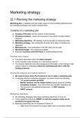 Marketing Strategy - Chapter 22 (A-Level CIE Business 9609)
