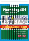Test Bank For Plumbing 401 - 2nd - 2020 All Chapters - 9781337391832