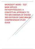 TEST BANK APPLIED PATHOPHYSIOLOGY, A CONCEPTUAL APPROACH TO THE MECHANISMS OF DISEASE 3RD EDITION 2024 LATEST UPDATE BY CARIE BRAUN-COMPREHENSIVE STUDY GUIDE.pdf