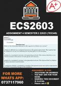 ECS2603 Assignment 4 Semester 2 2023 (Solutions/answers)