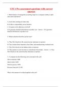 UFC1 Pre assessment questions with correct answers