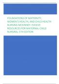FOUNDATIONS OF MATERNITY, WOMEN’S HEALTH, AND CHILD HEALTH  NURSING MCKINNEY: EVOLVE  RESOURCES FOR MATERNAL-CHILD  NURSING, 5TH EDITION