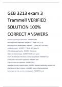 GEB 3213 exam 3  Trammell VERIFIED  SOLUTION 100%  CORRECT ANSWERS