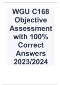 WGU C168 Objective Assessment with 100% Correct Answers 2023/2024