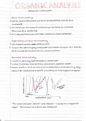 Summary notes- Organic analysis