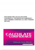 TEST BANK FOR CALCULATE WITH CONFIDENCE, 7TH EDITION BY DEBORAH C. GRAY MORRIS | CHAPTER 1-25 | NEW VERSION 2023-2024