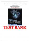 Test Bank for Basic and Clinical Pharmacology 14th Edition Katzung Trevor! RATED A+