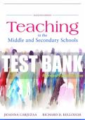 Test Bank For Teaching in the Middle and Secondary Schools 11th Edition All Chapters - 9780134069241