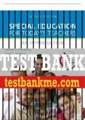 Test Bank For Special Education for Today's Teachers: An Introduction 2nd Edition All Chapters - 9780137033973