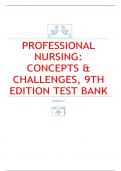 Test Bank Professional Nursing Concepts & Challenges, 9th Edition