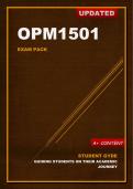 OPM1501 Updated Exam Pack (A+) 2024
