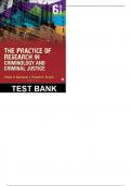 Practice of Research In Criminology And Criminal Justice 6th Edition By Bachman - Test Bank