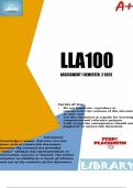 LLA100 Assignment 1 Semester 2 2023