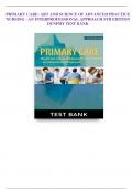 PRIMARY CARE: ART AND SCIENCE OF ADVANCED PRACTICE NURSING - AN INTERPROFESSIONAL APPROACH 5TH EDITION DUNPHY TEST BANK