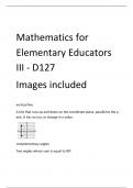 Mathematics for  Elementary Educators  III - D127 Images included