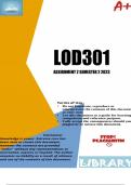 LOD301 Assignment 2 (DETAILED ANSWERS) Semester 2 2023 - DUE 22 SEPTEMBER 2023