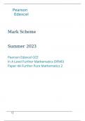 Pearson Edexcel GCE In A Level Further Mathematics (9FM0) Paper 4A Further Pure Mathematics 2  June 2023