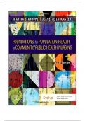 Test Bank For Foundations for Population Health in Community/Public Health Nursing 6th Edition by Marcia Stanhope||ISBN NO-10,0323776884||ISBN NO-13,978-0323776882||All Chapters||Complete Guide A+