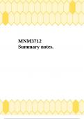 MNM3712 Summary notes.