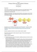 Essay Unit 10 - Biological Molecules and Metabolic Pathways  B