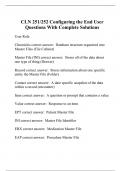 CLN 251/252 Configuring the End User  Questions With Complete Solutions