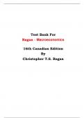 Test Bank For Ragan - Macroeconomics  16th Canadian Edition By Christopher T.S. Ragan 