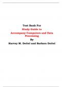 Test Bank For Study Guide to  Accompany Computers and Data Processing By Harvey M. Deitel and Barbara Deitel 