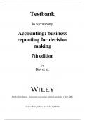 Testbank to accompany Accounting: business reporting for decision making 7th edition by Birt et al. Not