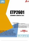 ETP2601 Assignment 4 (DETAILED ANSWERS) Semester 2 2023 - DUE 15 October 2023