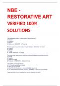 NBE - RESTORATIVE ART VERIFIED 100%  SOLUTIONS