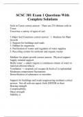 SCSC 301 Exam 1 Questions With Complete Solutions