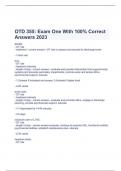   OTD 355: Exam One With 100% Correct Answers 2023