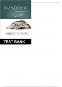 Test Bank For Investments An Introduction 12th Edition BY Herbert 