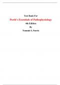 Test Bank For Porth’s Essentials of Pathophysiology  4th Edition By Tommie L.Norris