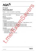 2023 AQA A Level Psychology Paper 3